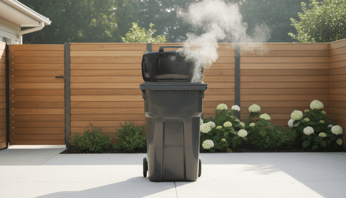 Clean bin in a residential bin area